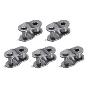 uxcell 5Pcs #420 Chain Offset Half Link Roller, 1/2" Pitch Carbon Steel, Standard Chain End Connector Split Links