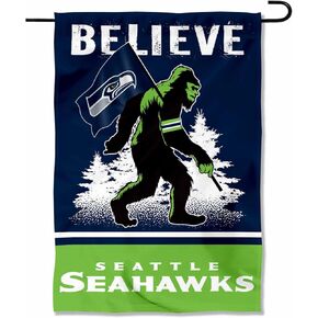 WinCraft Seattle Seahawks Bigfoot Sasquatch Believe Yard Garden Banner Flag