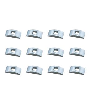 12PCS Silver Iron Nut Square Hole Moon-shaped Washer