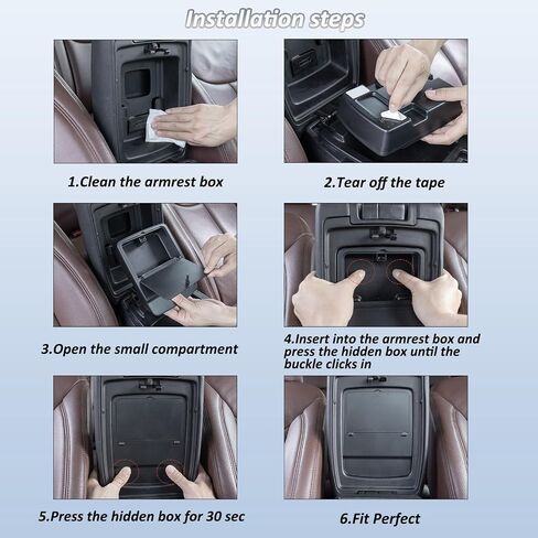 صندوق منظم مخفي لوحدة التحكم المركزية من JKCOVER متوافق مع Jeep Wrangler JL/JLU 4XE وJeep Gladiator JT 2018-2022 2023 2024 ملحقات مسند الذراع، مقصورة سرية، صندوق تخزين مخفي بلمسة واحدة in Saudi Arabia