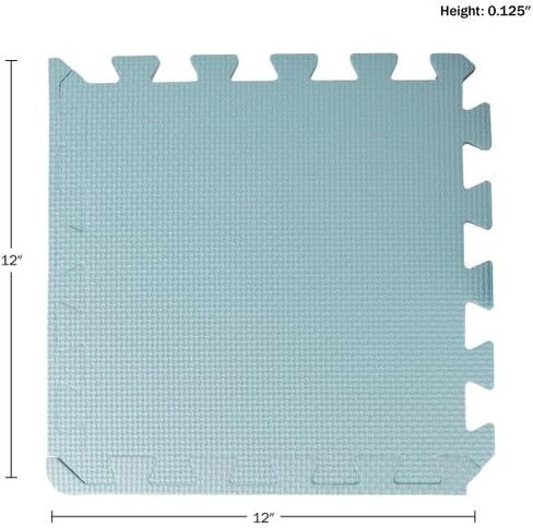 Puzzle Mat EVA Foam Floor Tiles 20-Pack - 20 SQFT Multicolor Exercise Mat or Baby Play Mats for Floor - Interlocking Floor Mats by Stalwart (Blue) in Saudi Arabia