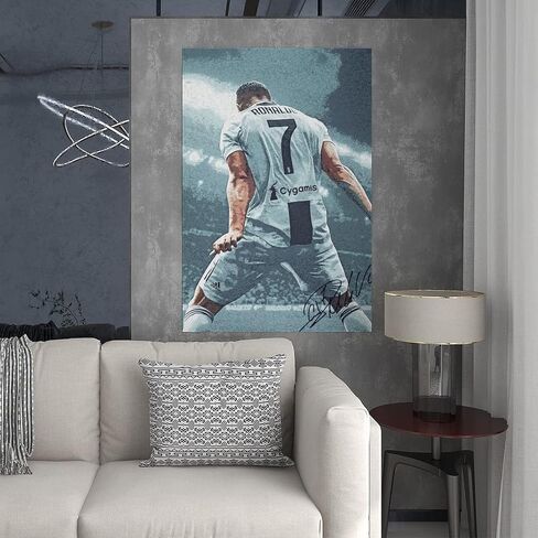 Mofanmi Art Football Stars Cristiano Ronaldo Poster Art Prints on Canvas Wall Decor (Unframed) 16in×24in(40cm×60cm) (Ronaldo) in Saudi Arabia