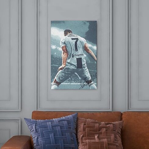 Mofanmi Art Football Stars Cristiano Ronaldo Poster Art Prints on Canvas Wall Decor (Unframed) 16in×24in(40cm×60cm) (Ronaldo) in Saudi Arabia