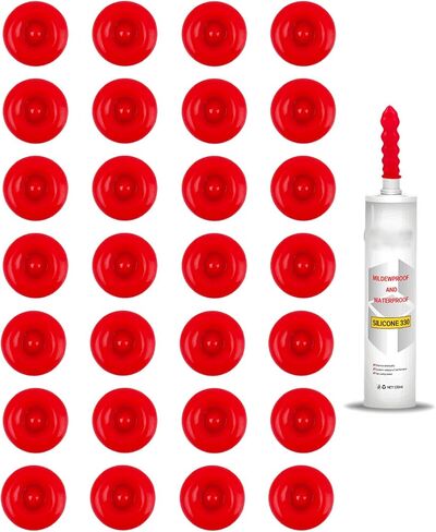 40 قطعة غطاء السد الأحمر أغطية السد لأنابيب السد السد، أغطية سدادة أنبوب السد من هلام السيليكا، أغطية أنبوب السد، أغطية الأنبوب للختم والحفظ (20) in Kuwait