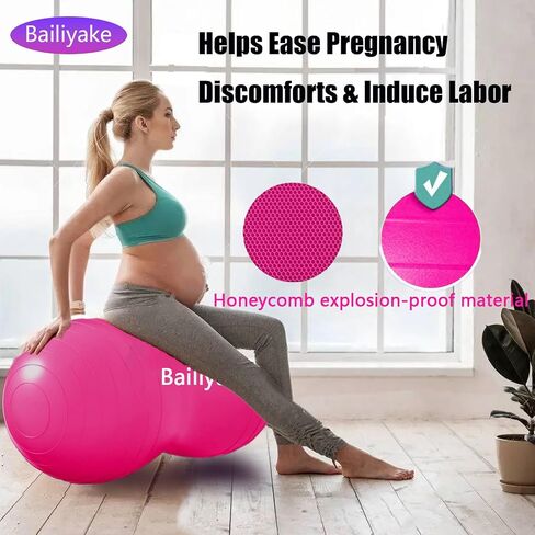 2 Packs Peanut Ball,Peanut Exercise Ball,Peanut Yoga Ball,Peanut Shape Ball,Anti-Burst and Slip Resistant Fitness Ball with Pump for Home Fitness Labor Birthing Flexible Seating for School in Saudi Arabia