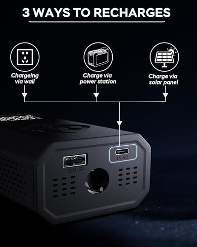 مضخة هواء لإطارات السيارة محمولة بقوة 150 رطل لكل بوصة مربعة، منفاخ إطارات لاسلكي قابل لإعادة الشحن، ضاغط هواء محمول، مضخة إطار تلقائي مع مقياس الضغط، ضوء LED للسفر، دراجة نارية، كرة السلة، حلقة السباحة in Kuwait