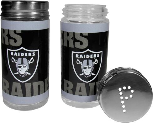 NFL Siskiyou Sports Fan Shop Las Vegas Raiders 3 قطع مجموعة الشواء الخلفية ومجموعة شاكر الملح والفلفل مقاس واحد لون الفريق in Saudi Arabia
