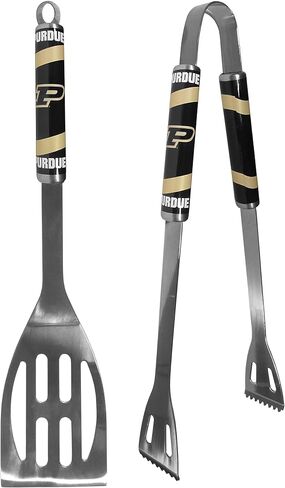 NCAA Siskiyou Sports Fan Shop Purdue Boilermakers قطعتان من أدوات الشواء الفولاذية مقاس واحد بلون الفريق in Saudi Arabia