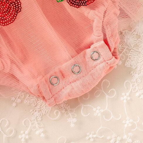 TITKKOP Baby Girl 1st Birthday Clothes One Year Old Tulle Romper Sleeveless Bodysuit Cake Smash Outfits in Saudi Arabia