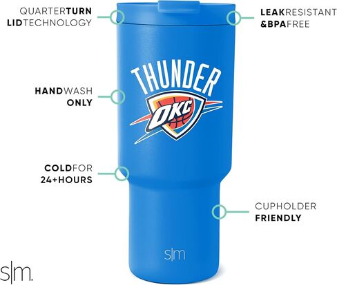 كوب بسيط وحديث مرخص رسميًا من NBA Spurs سعة 30 أونصة مع غطاء قلاب وقش | كوب معزول ستانلس ستيل | هدايا للرجال والنساء | مجموعة تريك | سان انطونيو سبيرز in Saudi Arabia
