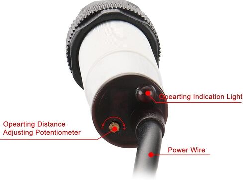 Baomain M18 Photoelectric Sensor Switch E3F-DS10Y1 AC 90-250V 400mA Diffuse Type NO 10cm 2 Wire CE in Saudi Arabia