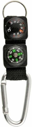 Black Carabiner Key Chain Compass Thermometer Metal Camping Outdoor Gadgets Hiking Survival to Multifunctional O0R8 Mountaineering Sports and Outdoor Recreation Accessories in Saudi Arabia