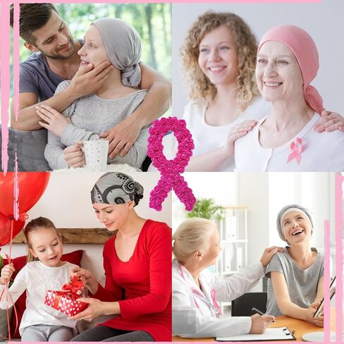 إكليل التوعية بسرطان الثدي، أشرطة إكليل، علامة ديكور، زهرة رغوية، زهرة رغوية للنساء، هدية لسرطان الثدي، مؤسسة خيرية، حدث دعم الناجين، ديكور الحفلات in Saudi Arabia