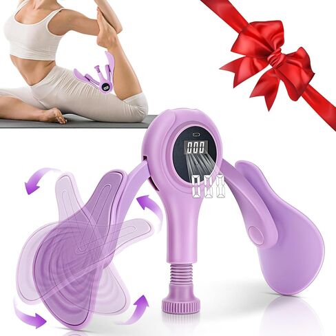 Thigh Master, Inner Thigh Toner, Hip Trainer for Butt/Arm/Leg, Non-Install Pelvic Floor Muscle Trainer for Postpartum Rehabilitation and Inner Thigh Toning, Adjustable Resistance Strength in Kuwait