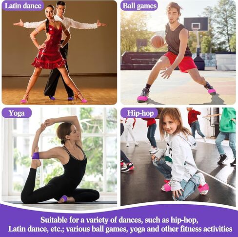 Geyoga Shoe Socks 4 Pairs The Dance Socks for Smooth Floors Dance Shoe Covers Shoes Dance Sliders Wood Floors Dance Cover for Protecting Knee Dance on Smooth Floor in Saudi Arabia