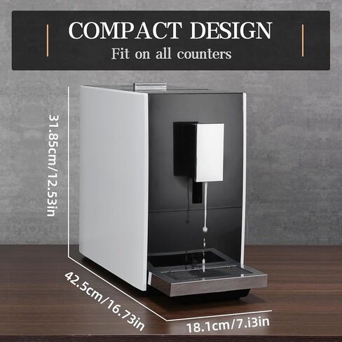 ماكينة تحضير القهوة الإسبريسو الأوتوماتيكية الفائقة من Mcilpoog CM01، ماكينة صنع القهوة الإسبريسو الأوتوماتيكية بالكامل من الفول إلى الكوب مع مطحنة، ماكينة صنع القهوة بشاشة تعمل باللمس سهلة الاستخدام. مضخة باريستا 19 بار in Kuwait