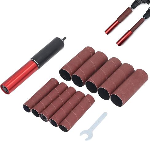 1.5Inch Spindle Sander Adapter, Portable Handheld Rubber Sanding Drum, Aluminum Alloy Drum Sanders for Power Drill, Woodworking in Saudi Arabia