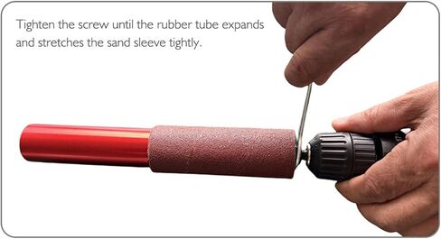 1.5Inch Spindle Sander Adapter, Portable Handheld Rubber Sanding Drum, Aluminum Alloy Drum Sanders for Power Drill, Woodworking in Saudi Arabia