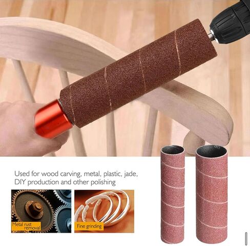 1.5Inch Spindle Sander Adapter, Portable Handheld Rubber Sanding Drum, Aluminum Alloy Drum Sanders for Power Drill, Woodworking in Saudi Arabia