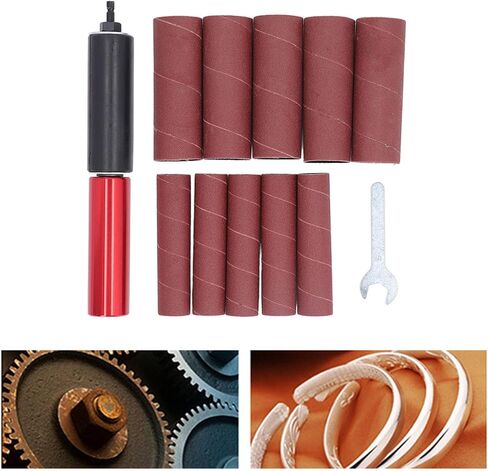 1.5Inch Spindle Sander Adapter, Portable Handheld Rubber Sanding Drum, Aluminum Alloy Drum Sanders for Power Drill, Woodworking in Saudi Arabia