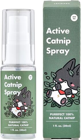 Super Active Catnip Set - Fresh Catnip Powder (0.5 oz) & Potent Spray (1fl oz) with Strong Scent for Exercising, Relaxing, and Training Cats in Saudi Arabia