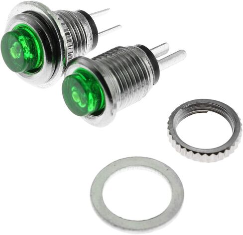 Maxmoral 4PCS 2 Pin Micro Push Button Switch 8mm Panel Mount Momentary Self-Reset Button Round Switch(Red+Green) in Saudi Arabia