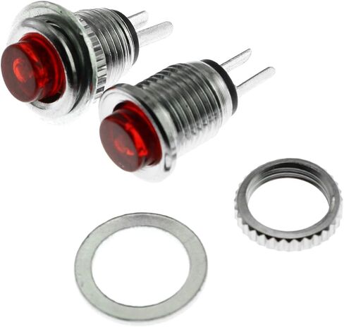 Maxmoral 4PCS 2 Pin Micro Push Button Switch 8mm Panel Mount Momentary Self-Reset Button Round Switch(Red+Green) in Saudi Arabia