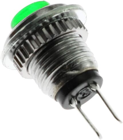 Maxmoral 4PCS 2 Pin Micro Push Button Switch 8mm Panel Mount Momentary Self-Reset Button Round Switch(Red+Green) in Saudi Arabia
