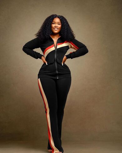 BFFBABY 2 Piece Outfits for Women Long Sleeve Striped Zipup Jacket Wide Leg Long Pant Retro Tracksuit Sport Set Wine Red in Kuwait