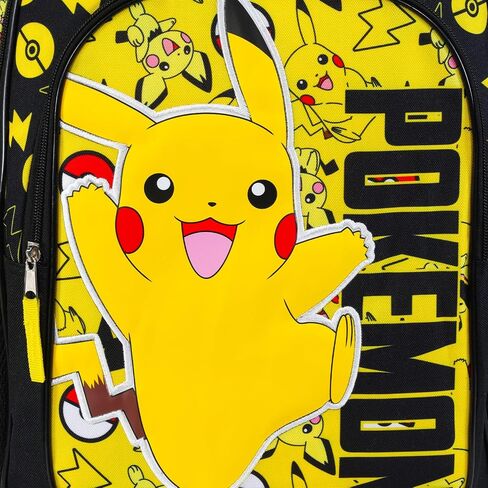 Nintendo Pokemon Backpack for Boys 8-12 - Bundle with 16" Pikachu Backpack, Pokemon Card Binder, Water Bottle, Stickers, More | Pokemon Backpack for School Set in Saudi Arabia