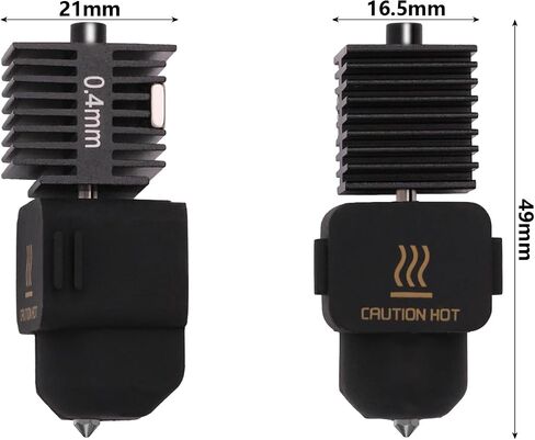 2PCS A1 Mini Upgrade Hotend Kit, 3D Printer Print Head Hot End Heating Block Kit with 0.4mm Hardened Steel Nozzle and Silicone Socks for Bambu Lab A1/A1 Mini in Kuwait