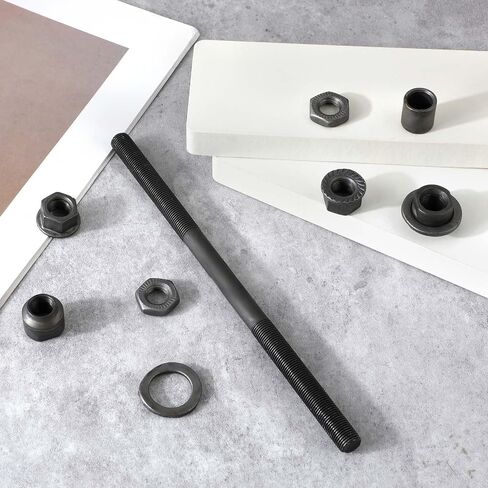 KALIONE Bike Axle Bicycle 190MM Multiple Speed Rear Hub Axle, Bike Axle Replacement, 3/8 inch Black 26 TPI Hub Shaft Conical Lock Nut Washer Kit Bicycle Parts Accessories in Saudi Arabia