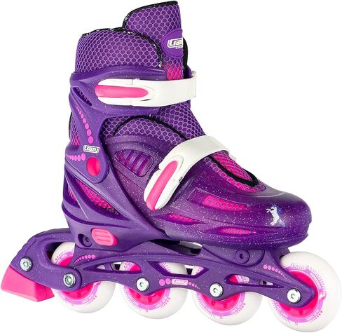 Crazy Skates Adjustable Inline Skates for Girls and Boys - Adjust to fit 4 Sizes - Model 148 - Purple/Pink (Size: Large | 5-8) in Saudi Arabia