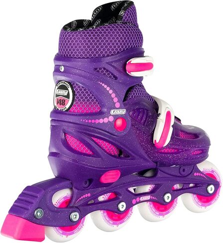 Crazy Skates Adjustable Inline Skates for Girls and Boys - Adjust to fit 4 Sizes - Model 148 - Purple/Pink (Size: Large | 5-8) in Saudi Arabia