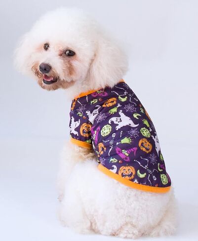 XIAOYU 3 Pieces Halloween Dog Shirt Pet Clothes Funny Black Bat, Magic Hat, Pumpkin Head T-Shirt for Small Dogs Cat Halloween Cosplay Pet Apparel, XS in Saudi Arabia