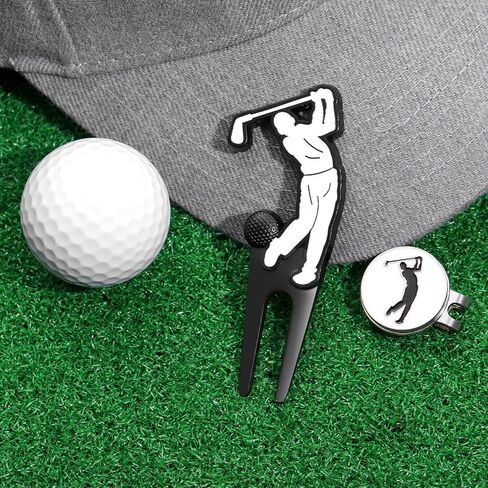 Golf Divot Tool with Hat Clip Set, Personlized Magnetic Ball Marker with Divot Tool Set, Premium Golf Gifts for Men Women Golfers, Golf Accessories Kit in Kuwait