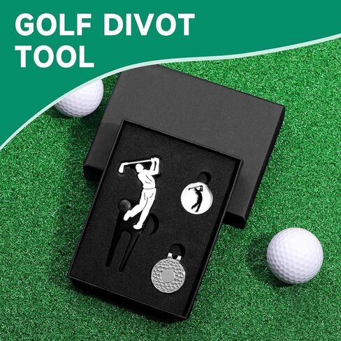 Golf Divot Tool with Hat Clip Set, Personlized Magnetic Ball Marker with Divot Tool Set, Premium Golf Gifts for Men Women Golfers, Golf Accessories Kit in Kuwait