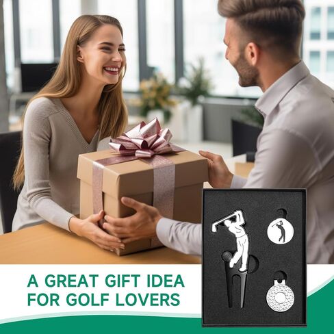 Golf Divot Tool with Hat Clip Set, Personlized Magnetic Ball Marker with Divot Tool Set, Premium Golf Gifts for Men Women Golfers, Golf Accessories Kit in Kuwait