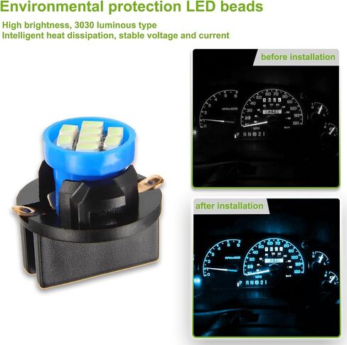 T10 8SMD Ice Blue LED 3020 DC 12V PC194 PC168 Vehicle width indicato Light Reading Light Tag Light with Twist Sockets (Pack of 20pcs) in Kuwait