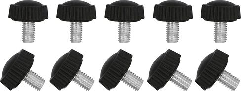 M6 × 12 مم برغي إبهام مخرش ذكر، مقابض مخرشة ملولبة، مقابض تثبيت برغي إبهام على نوع رأس مستدير (أسود)، 70 قطعة in Saudi Arabia