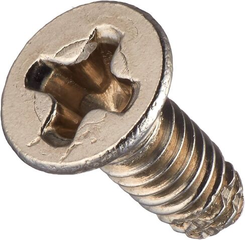 Small Parts 0204FPF188 18-8 Stainless Steel Thread Cutting Screw, Plain Finish, 82 Degree Flat Head, Phillips Drive, Type F, #2-56 Thread Size, 1/4" Length (Pack of 100) in Saudi Arabia