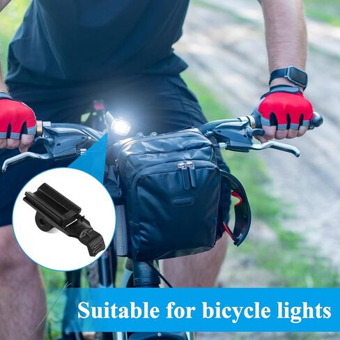 4 قطع دراجة ضوء جبل محول المصباح جبل حامل الضوء، خوذة المصباح جبل حزام للدراجات دراجة، أضواء الدراجة محول جبل محول المصباح جبل للدراجات دراجة (أسود) in Kuwait