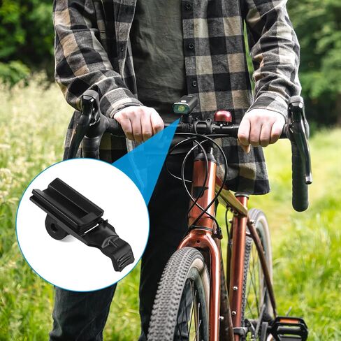 4 قطع دراجة ضوء جبل محول المصباح جبل حامل الضوء، خوذة المصباح جبل حزام للدراجات دراجة، أضواء الدراجة محول جبل محول المصباح جبل للدراجات دراجة (أسود) in Kuwait