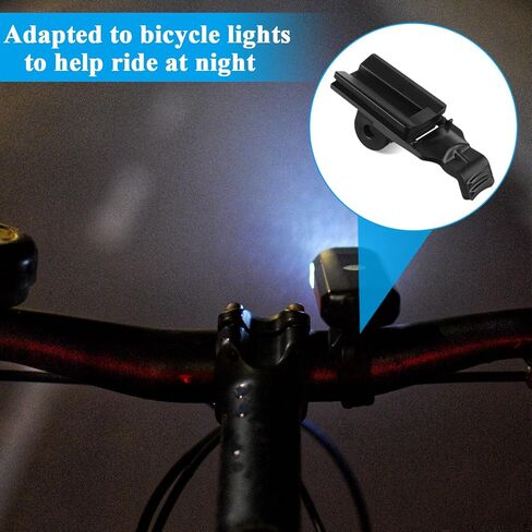 4 قطع دراجة ضوء جبل محول المصباح جبل حامل الضوء، خوذة المصباح جبل حزام للدراجات دراجة، أضواء الدراجة محول جبل محول المصباح جبل للدراجات دراجة (أسود) in Kuwait