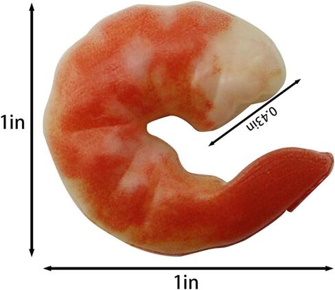 XGNG 15PCS PVC Artificial Shrimp Figures Simulated Food Shrimps Model Lifelike Plastic Cooked Shrimp Fake Peeled Shrimp for Home Kitchen Market Display Party Photo Props in Saudi Arabia