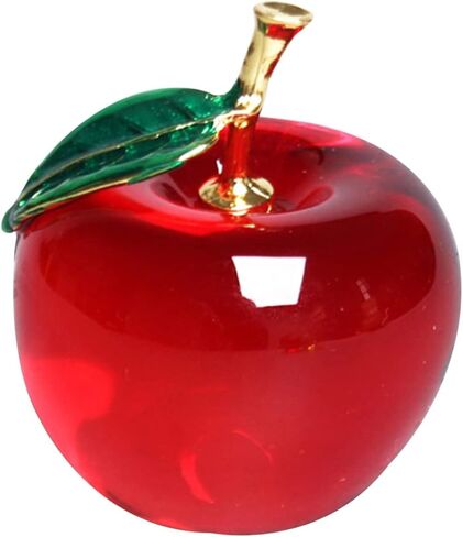 Alipis Crystal Apple ديكور سطح الطاولة زينة كريستالية لزينة سطح المكتب الخاصة بها تهانينا للنساء ديكور السيارة ديكور كريستال زجاج كريستال ديكور رائع فواكه الهالوين in Saudi Arabia