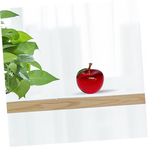 Alipis Crystal Apple ديكور سطح الطاولة زينة كريستالية لزينة سطح المكتب الخاصة بها تهانينا للنساء ديكور السيارة ديكور كريستال زجاج كريستال ديكور رائع فواكه الهالوين in Saudi Arabia