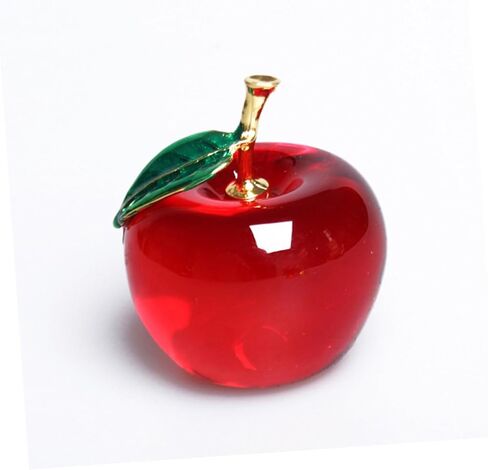 Alipis Crystal Apple ديكور سطح الطاولة زينة كريستالية لزينة سطح المكتب الخاصة بها تهانينا للنساء ديكور السيارة ديكور كريستال زجاج كريستال ديكور رائع فواكه الهالوين in Saudi Arabia
