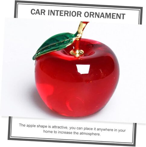 Alipis Crystal Apple ديكور سطح الطاولة زينة كريستالية لزينة سطح المكتب الخاصة بها تهانينا للنساء ديكور السيارة ديكور كريستال زجاج كريستال ديكور رائع فواكه الهالوين in Saudi Arabia