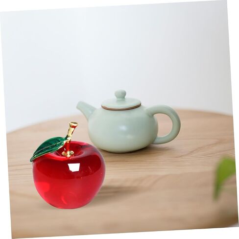 Alipis Crystal Apple ديكور سطح الطاولة زينة كريستالية لزينة سطح المكتب الخاصة بها تهانينا للنساء ديكور السيارة ديكور كريستال زجاج كريستال ديكور رائع فواكه الهالوين in Saudi Arabia